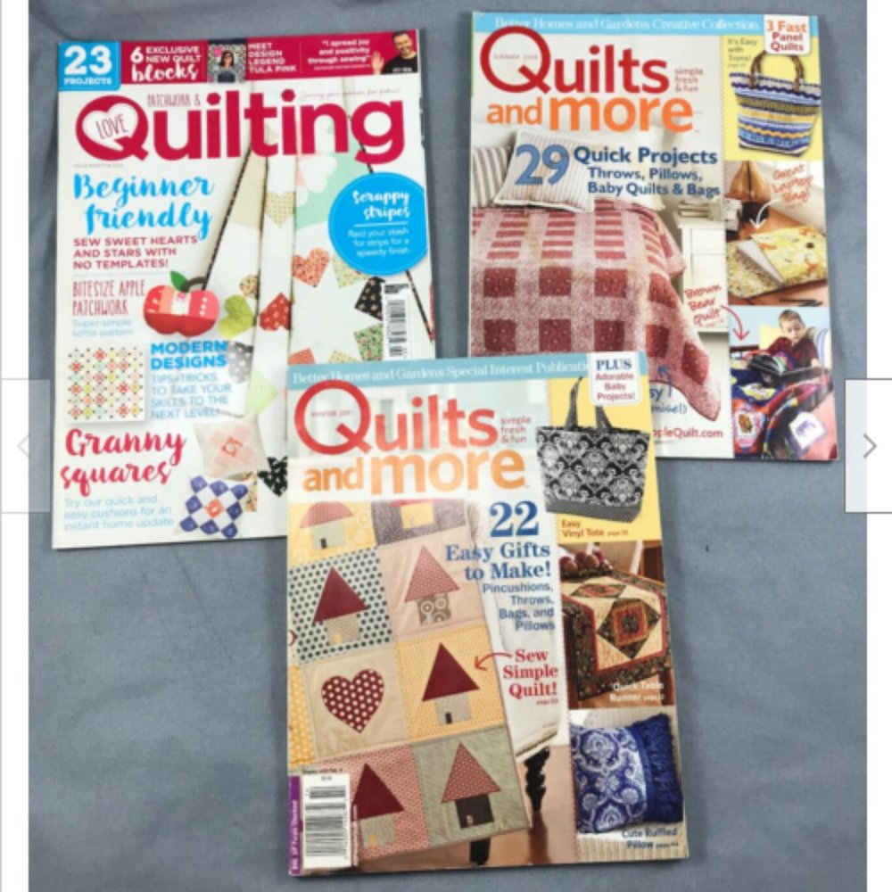 Lot of 3 Quick Easy Quilt Patchwork Magazines